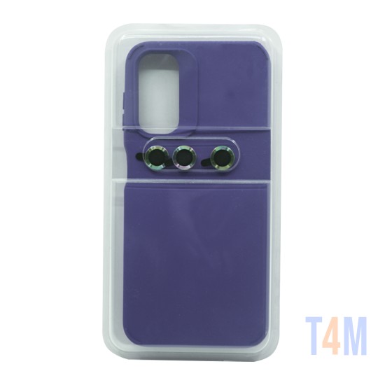 Silicone Case with Separate Camera Glass Set for Samsung Galaxy 14 Blue